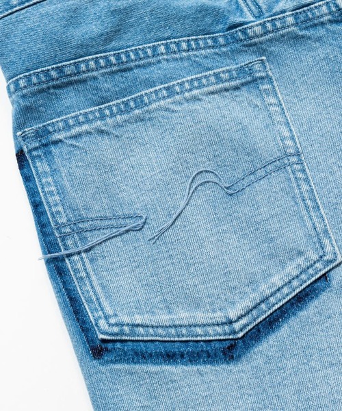 meanswhile(ミーンズワイル)の「Fade Denim Wrap PT(デニムパンツ・メンズ・インディゴブルー/オフホワイト・4(XL)/3(L)/2(M)/1(S))」の13枚目の写真