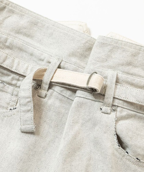 meanswhile(ミーンズワイル)の「Fade Denim Wrap PT(デニムパンツ・メンズ・インディゴブルー/オフホワイト・4(XL)/3(L)/2(M)/1(S))」の4枚目の写真