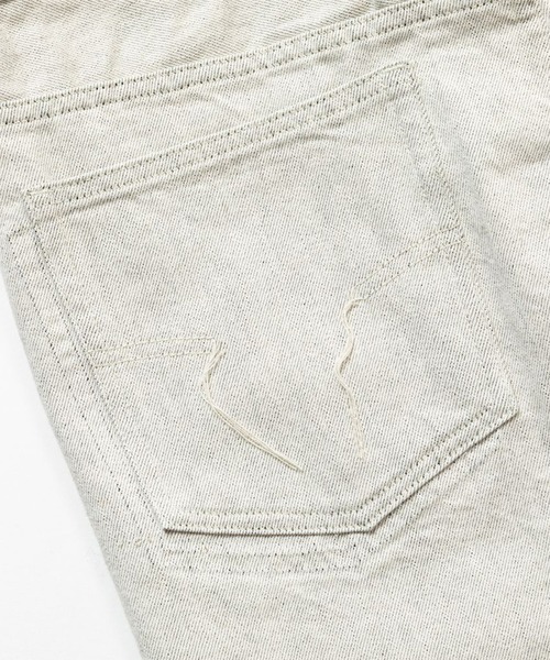 meanswhile(ミーンズワイル)の「Fade Denim Wrap PT(デニムパンツ・メンズ・インディゴブルー/オフホワイト・4(XL)/3(L)/2(M)/1(S))」の7枚目の写真