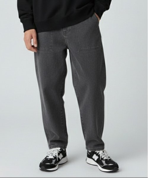 GLAZOS（グラソス）の「ストレッチデニム・ベイカーパンツ（デニムパンツ・キッズ・ダークブルー/ライトブルー/ブラック・160cm/150cm/170cm/180cm）」の2枚目の写真