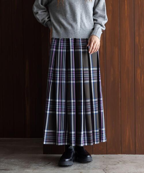 セール】タックチェックイージースカート（スカート）｜URBAN
