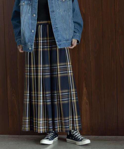 URBAN RESEARCH Sonny Label（アーバンリサーチサニーレーベル）の「タックチェックイージースカート（スカート・レディース・ブラウン系その他/イエロー系その他/ブラック系その他・36/38）」の7枚目の写真