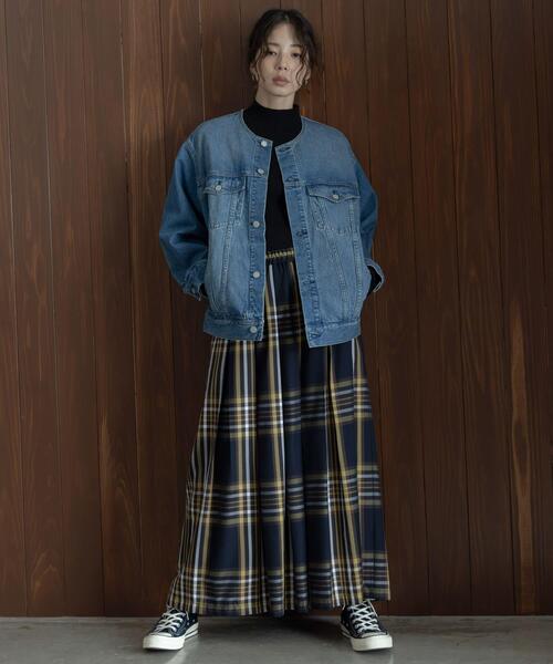 URBAN RESEARCH Sonny Label（アーバンリサーチサニーレーベル）の「タックチェックイージースカート（スカート・レディース・ブラウン系その他/イエロー系その他/ブラック系その他・36/38）」の10枚目の写真