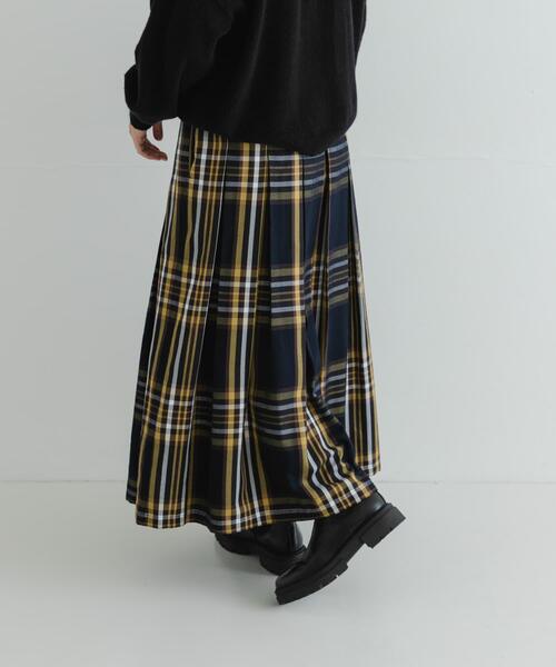 URBAN RESEARCH Sonny Label（アーバンリサーチサニーレーベル）の「タックチェックイージースカート（スカート・レディース・ブラウン系その他/イエロー系その他/ブラック系その他・36/38）」の14枚目の写真