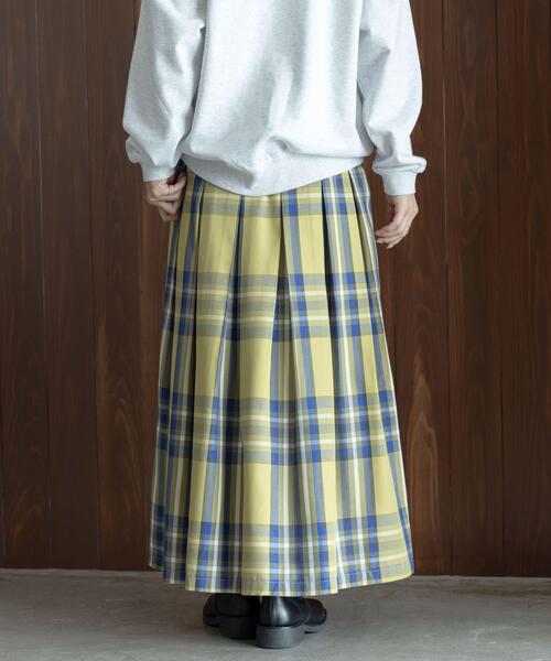 URBAN RESEARCH Sonny Label（アーバンリサーチサニーレーベル）の「タックチェックイージースカート（スカート・レディース・ブラウン系その他/イエロー系その他/ブラック系その他・36/38）」の22枚目の写真