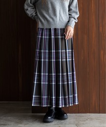スカート（ブラウン/茶色系・チェック柄）ファッション通販