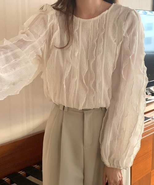 Aelina(エリナ)の「長袖トップス(その他トップス・レディース・オフホワイト/ブラック・F)」の18枚目の写真