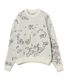 BAL / JACQUARD COTTON CREWNECK SWEATER