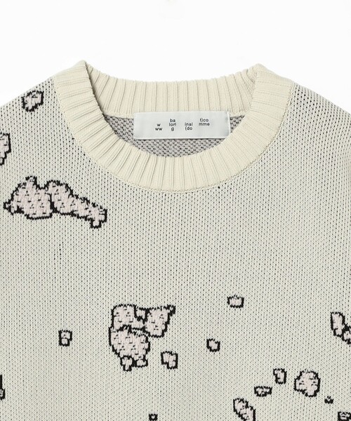 セール】BAL / JACQUARD COTTON CREWNECK SWEATER（ニット/セーター