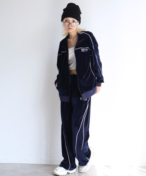 THRASHER(スラッシャー)の「【THRASHER/スラッシャー】パイピングベロアトラックパンツ(その他パンツ・メンズ・ブラック/パープル/ネイビー・L/XL/M)」の15枚目の写真