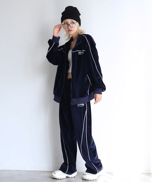 THRASHER(スラッシャー)の「【THRASHER/スラッシャー】パイピングベロアトラックパンツ(その他パンツ・メンズ・ブラック/パープル/ネイビー・L/XL/M)」の16枚目の写真