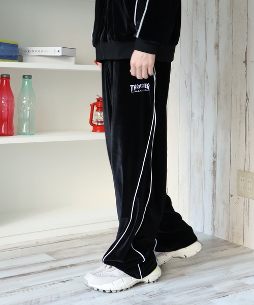 THRASHER(スラッシャー)の「【THRASHER/スラッシャー】パイピングベロアトラックパンツ(その他パンツ・メンズ・ブラック/パープル/ネイビー・L/XL/M)」の5枚目の写真