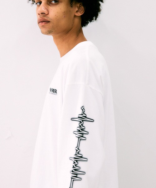 NOISE MAKER（ノイズメーカー）の「スリーブプリントロンTEE（Tシャツ/カットソー・メンズ・ホワイト/ブラック・M/XL/L）」の3枚目の写真