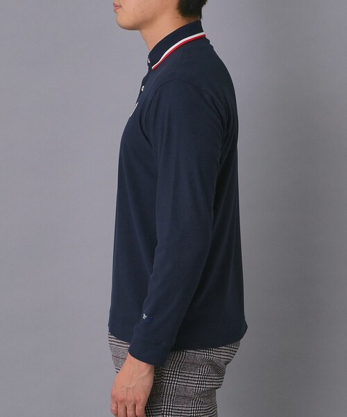 adabat(アダバット)の「【新レーベル ADABAT NAVY】起毛ストレッチ長袖ポロシャツ(ポロシャツ・メンズ・レッド系1/ネイビー・46/48/50)」の17枚目の写真