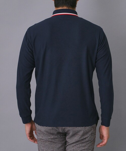 adabat(アダバット)の「【新レーベル ADABAT NAVY】起毛ストレッチ長袖ポロシャツ(ポロシャツ・メンズ・レッド系1/ネイビー・46/48/50)」の18枚目の写真