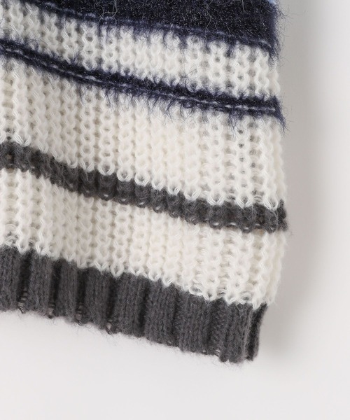 LEPSIM（レプシィム）の「3ゲージクレイジーパターンプルオーバー　595634（ニット/セーター・レディース・レッド/ブラウン/チャコールグレー・FREE）」の7枚目の写真