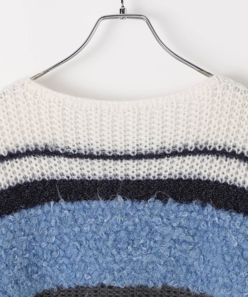 LEPSIM（レプシィム）の「3ゲージクレイジーパターンプルオーバー　595634（ニット/セーター・レディース・レッド/ブラウン/チャコールグレー・FREE）」の8枚目の写真