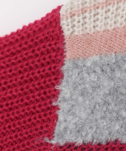 LEPSIM（レプシィム）の「3ゲージクレイジーパターンプルオーバー　595634（ニット/セーター・レディース・レッド/ブラウン/チャコールグレー・FREE）」の10枚目の写真