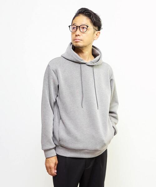 MEN'S MELROSE（メンズメルローズ）の「アヤクッションスプリットラグランフーディ（パーカー・メンズ・ネイビー/グレー系その他/ボルドー・3/4）」の2枚目の写真
