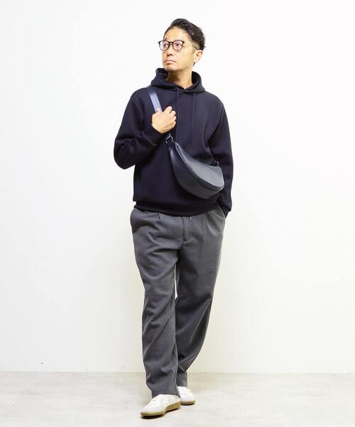 MEN'S MELROSE（メンズメルローズ）の「アヤクッションスプリットラグランフーディ（パーカー・メンズ・ネイビー/グレー系その他/ボルドー・3/4）」の12枚目の写真