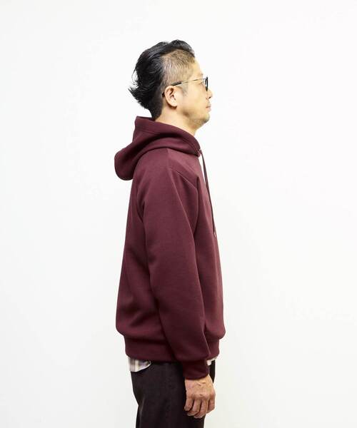 MEN'S MELROSE（メンズメルローズ）の「アヤクッションスプリットラグランフーディ（パーカー・メンズ・ネイビー/グレー系その他/ボルドー・3/4）」の16枚目の写真