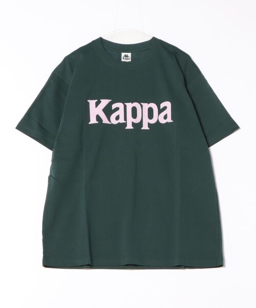 Kappa（カッパ）の「≪ウェルネスシリーズ≫Kappaロゴ ユニセックスTシャツ（Tシャツ/カットソー・レディース・グリーン/オフホワイト/ブラック・LARGE/SMALL/MEDIUM）」の3枚目の写真