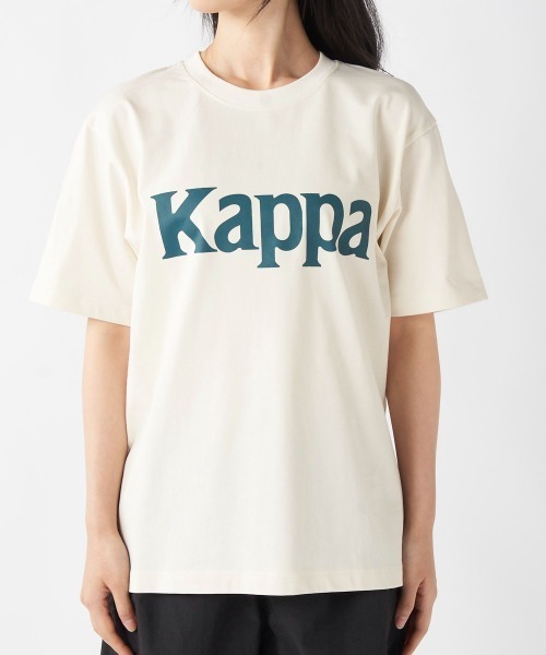 Kappa（カッパ）の「≪ウェルネスシリーズ≫Kappaロゴ ユニセックスTシャツ（Tシャツ/カットソー・レディース・グリーン/オフホワイト/ブラック・LARGE/SMALL/MEDIUM）」の7枚目の写真