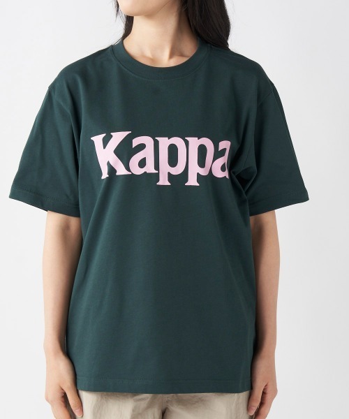 Kappa（カッパ）の「≪ウェルネスシリーズ≫Kappaロゴ ユニセックスTシャツ（Tシャツ/カットソー・レディース・グリーン/オフホワイト/ブラック・LARGE/SMALL/MEDIUM）」の9枚目の写真
