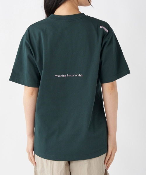 Kappa（カッパ）の「≪ウェルネスシリーズ≫Kappaロゴ ユニセックスTシャツ（Tシャツ/カットソー・レディース・グリーン/オフホワイト/ブラック・LARGE/SMALL/MEDIUM）」の11枚目の写真