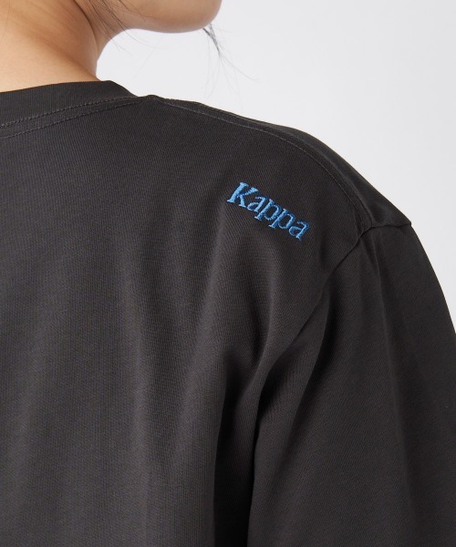 Kappa（カッパ）の「≪ウェルネスシリーズ≫Kappaロゴ ユニセックスTシャツ（Tシャツ/カットソー・レディース・グリーン/オフホワイト/ブラック・LARGE/SMALL/MEDIUM）」の14枚目の写真