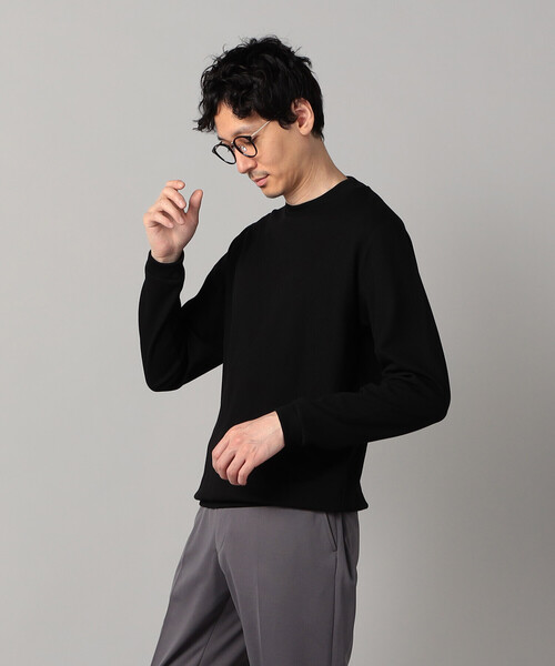 COMME CA MEN(コムサメン)の「サーフニット ジャケット専用長袖Tシャツ(Tシャツ/カットソー・メンズ・ホワイト/ブラック/ライトグレー・L/M)」の1枚目の写真