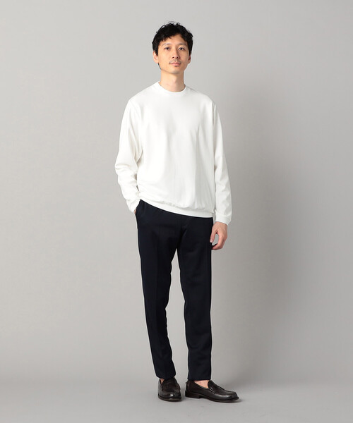 COMME CA MEN(コムサメン)の「サーフニット ジャケット専用長袖Tシャツ(Tシャツ/カットソー・メンズ・ホワイト/ブラック/ライトグレー・L/M)」の4枚目の写真