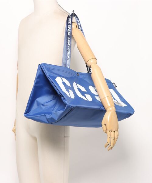VIBGYOR（ヴィブジョー）の「【CCSA/カウンターカルチャースペースアーミー】ワイドトート(CN)（トートバッグ・メンズ・ブルー/グリーン・FREE）」の6枚目の写真