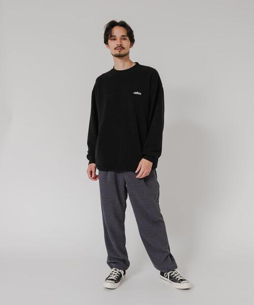 THOUSAND MILE（サウザンドマイル）の「『別注』THOUSAND MILE×URBAN RESEARCH　ニットフリースクルーネックプルオーバー（その他トップス・メンズ・ブラック/チャコールグレー/オフホワイト/ネイビー・MEDIUM/LARGE）」の8枚目の写真