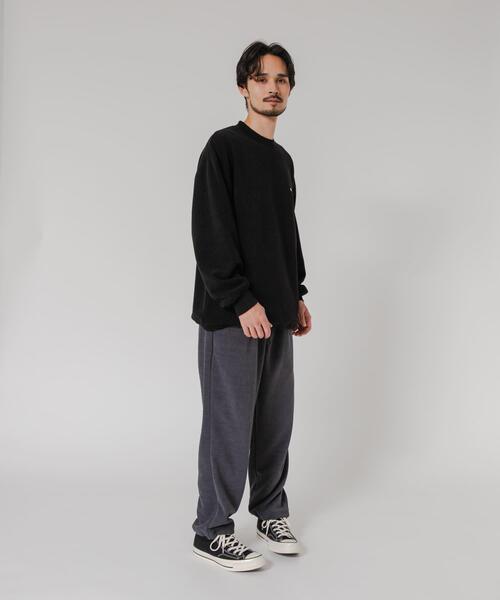 THOUSAND MILE（サウザンドマイル）の「『別注』THOUSAND MILE×URBAN RESEARCH　ニットフリースクルーネックプルオーバー（その他トップス・メンズ・ブラック/チャコールグレー/オフホワイト/ネイビー・MEDIUM/LARGE）」の9枚目の写真