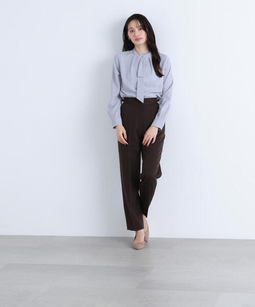 NATURAL BEAUTY BASIC(ナチュラルビューティーベーシック)の「◇【Oggi掲載】サイドバックルテーパードパンツ(その他パンツ・レディース・ダークブラウン/ネイビー/イエロー・SMALL/MEDIUM)」の10枚目の写真