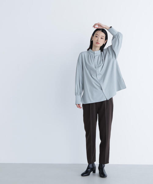 NATURAL BEAUTY BASIC(ナチュラルビューティーベーシック)の「◇【Oggi掲載】サイドバックルテーパードパンツ(その他パンツ・レディース・ダークブラウン/ネイビー/イエロー・SMALL/MEDIUM)」の16枚目の写真