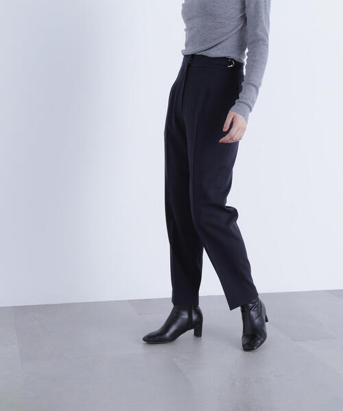 NATURAL BEAUTY BASIC(ナチュラルビューティーベーシック)の「◇【Oggi掲載】サイドバックルテーパードパンツ(その他パンツ・レディース・ダークブラウン/ネイビー/イエロー・SMALL/MEDIUM)」の6枚目の写真