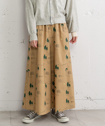 スワンレイクプリントキュロットパンツ