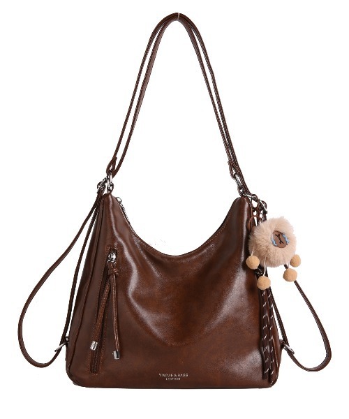 gossip！ロサンゼルス（ゴシップロサンゼルス）の「Y2K チャーム付き大容量バッグ ショルダーバッグ＆斜め掛けバッグ デイリー＆通勤用（ショルダーバッグ・レディース・ブラック/ブラウン/ブラウン系その他/オフホワイト・FREE）」の22枚目の写真