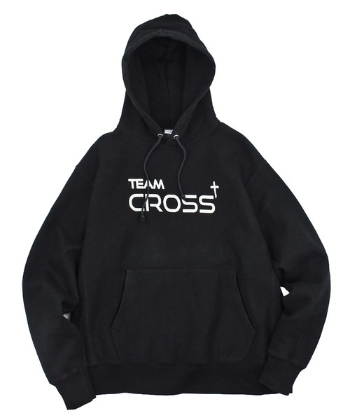 【USED】Champion “TEAM CROSS” リバースウィーブ フーディ