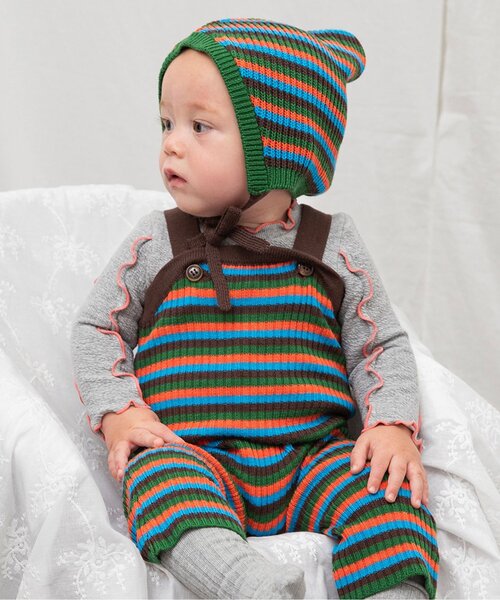 BREEZE（ブリーズ）の「Bpop ニットサロペ（その他ベビーウェア・キッズ・レインボー/その他2・70/80）」の2枚目の写真