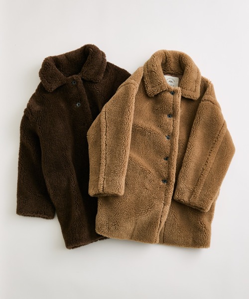 セール】【WEB限定】ステンカラーボアミドルコート（ステンカラー