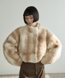 2トーンボアスタンドブルゾン
