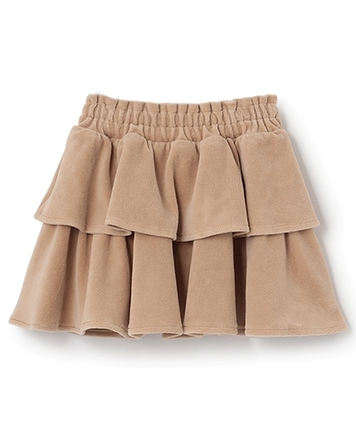 Lycee mine（リセマイン）の「【もっちりベロア】【セットアップ可】ティアードスカート（スカート・キッズ・チャコール/ベージュ/ピンク/ブラック/エメラルド・140cm/110cm/130cm/120cm/100cm/150cm）」の11枚目の写真