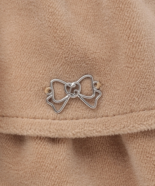 Lycee mine（リセマイン）の「【もっちりベロア】【セットアップ可】ティアードスカート（スカート・キッズ・チャコール/ベージュ/ピンク/ブラック/エメラルド・140cm/110cm/130cm/120cm/100cm/150cm）」の13枚目の写真