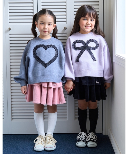 Lycee mine（リセマイン）の「【もっちりベロア】ティアードスカート【子供服】【キッズ】【女の子】（スカート・キッズ・チャコール/ベージュ/ピンク/ブラック/エメラルド・140cm/110cm/130cm/120cm/100cm/150cm）」の8枚目の写真