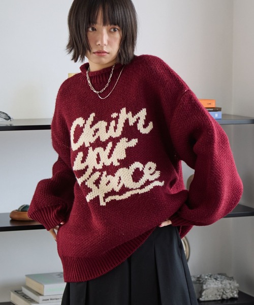 PBLIM(ページボーイリム)の「《UNISEX》ハンドライクニット(ニット/セーター・レディース・オフホワイト/レッド/ネイビー・FREE)」の7枚目の写真