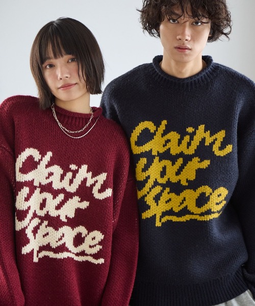 PBLIM(ページボーイリム)の「《UNISEX》ハンドライクニット(ニット/セーター・レディース・オフホワイト/レッド/ネイビー・FREE)」の12枚目の写真