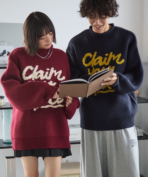 PBLIM(ページボーイリム)の「《UNISEX》ハンドライクニット(ニット/セーター・レディース・オフホワイト/レッド/ネイビー・FREE)」の13枚目の写真